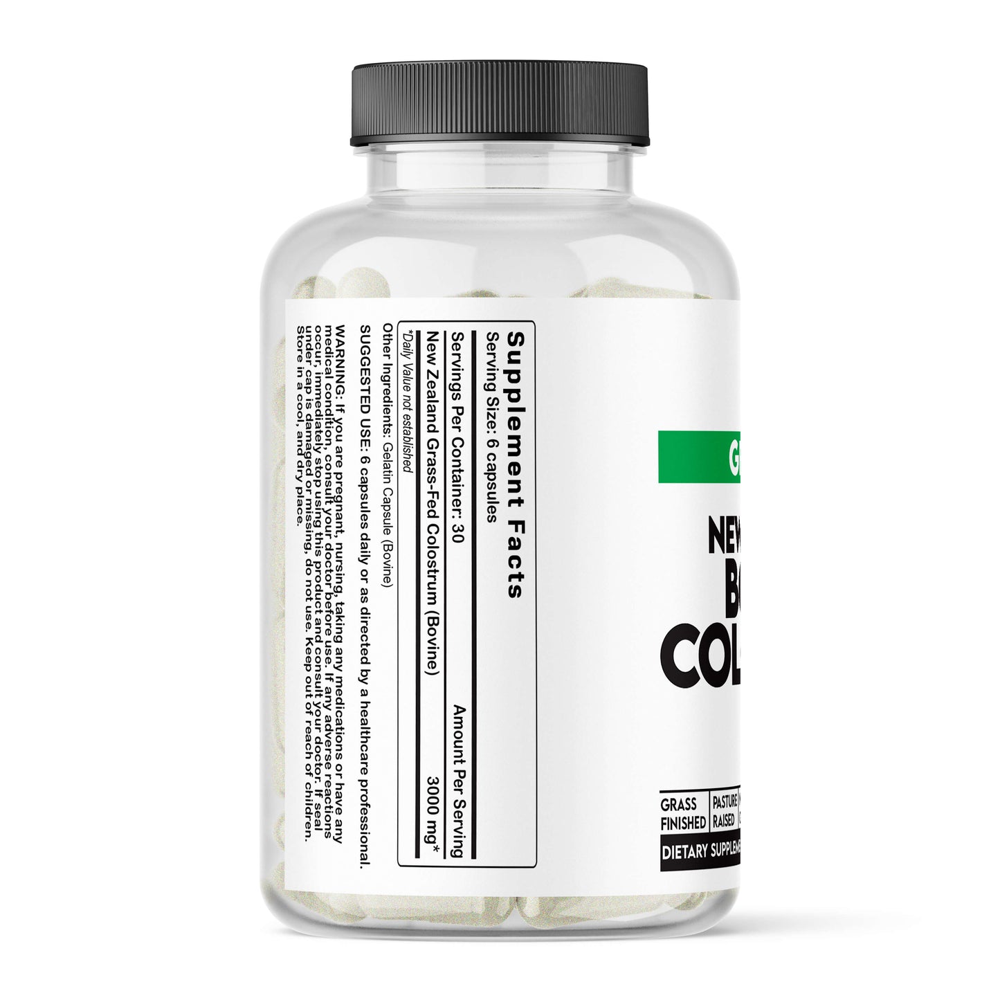 Grass-Fed Bovine Colostrum Supplement – Immune, Gut & Recovery Support | High IgG. 180ct