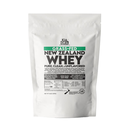 NEW ZEALAND 100% GRASS FED WHEY PROTEIN - UNFLAVORED. 14OZ