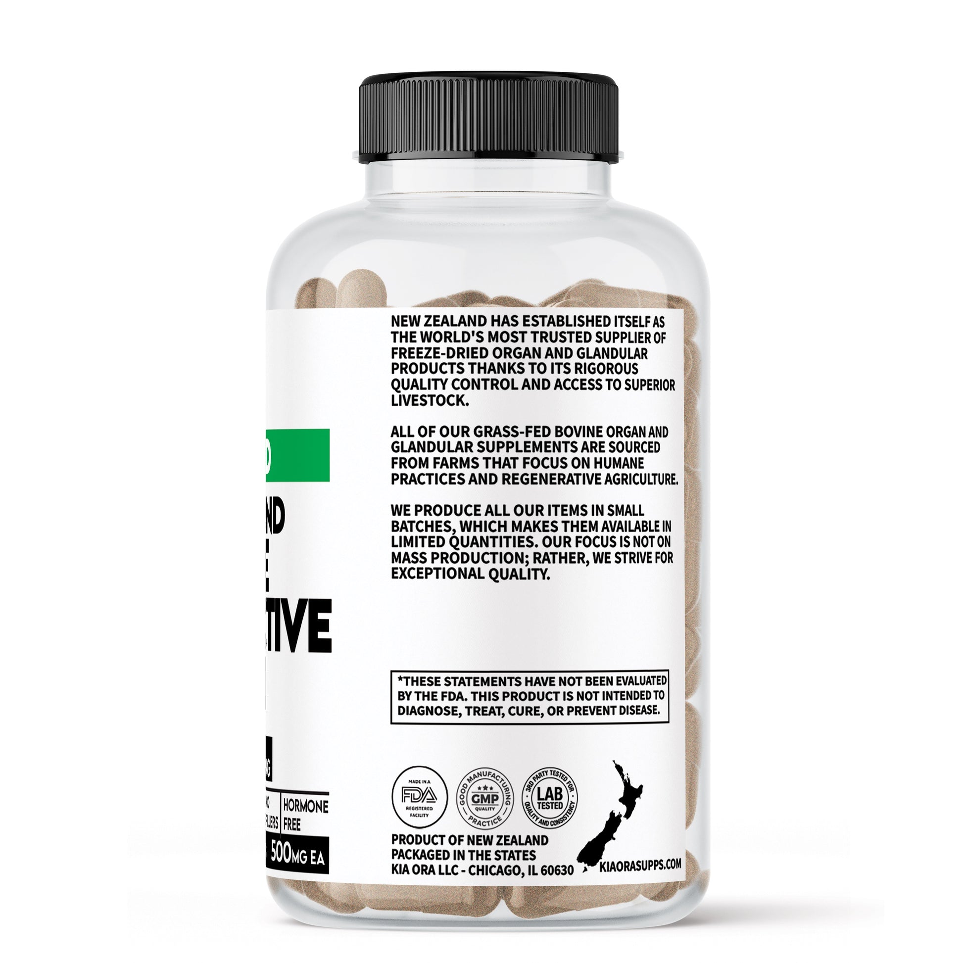 bovine reproductive Supplement bottle with label on a white background