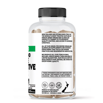 bovine reproductive Supplement bottle with label on a white background