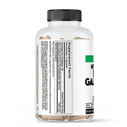 Grass-Fed Bovine 100% Pure Gallbladder Supplement | New Zealand Sourced for Digestive Health, Liver Support & Nutrient Absorption. 90ct