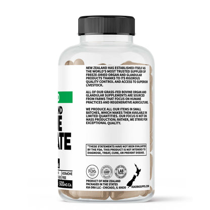 Supplement bottle with label on a white background
