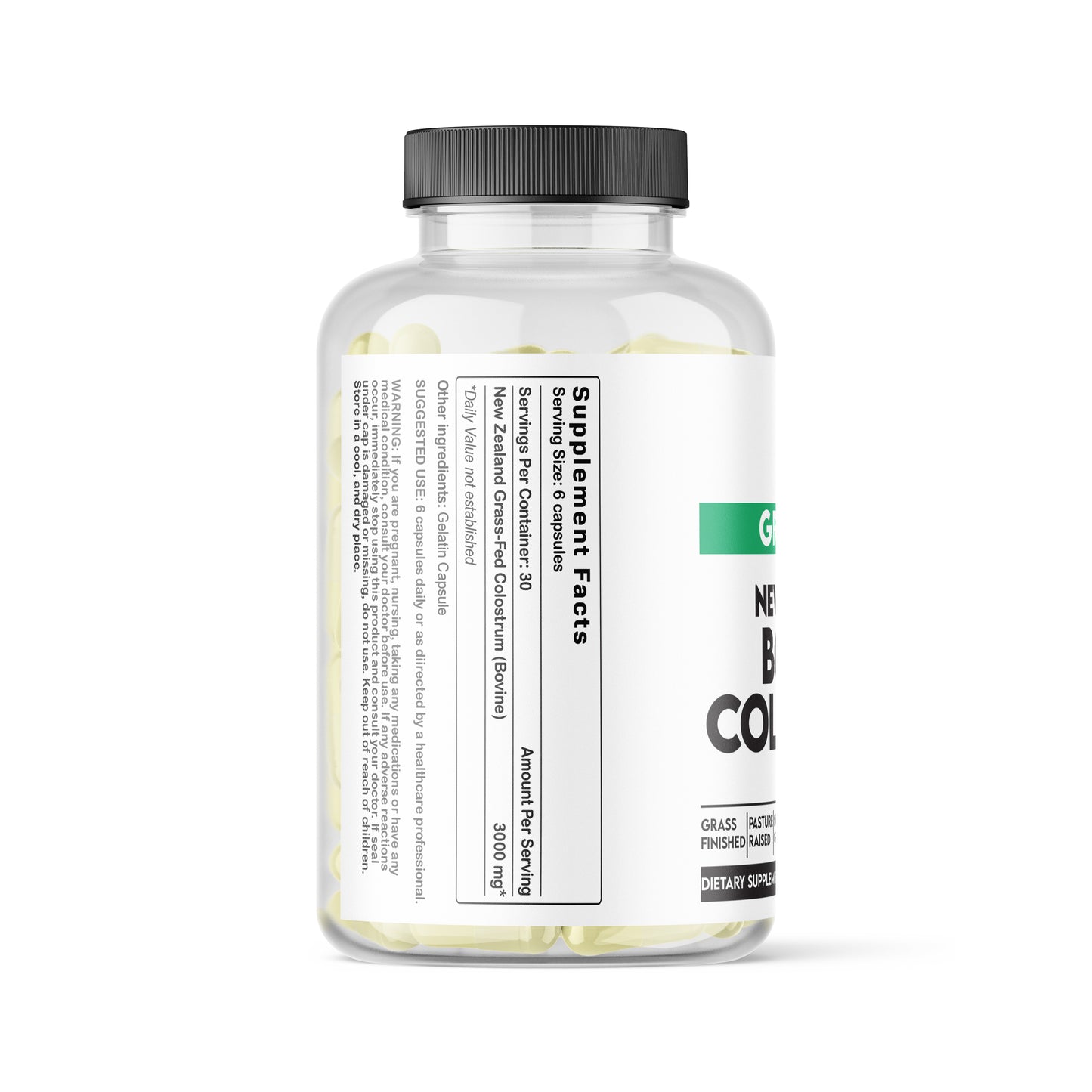 NEW ZEALAND 100% GRASS-FED BOVINE COLOSTRUM CAPSULES