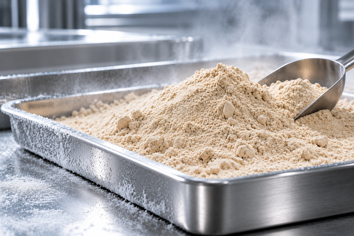 Freeze-drying process with bovine testes powder