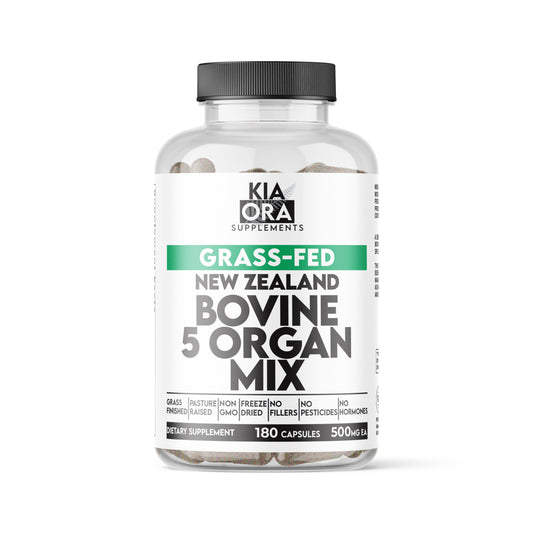 NEW ZEALAND 100% GRASS-FED BOVINE FIVE ORGAN MIX CAPSULES