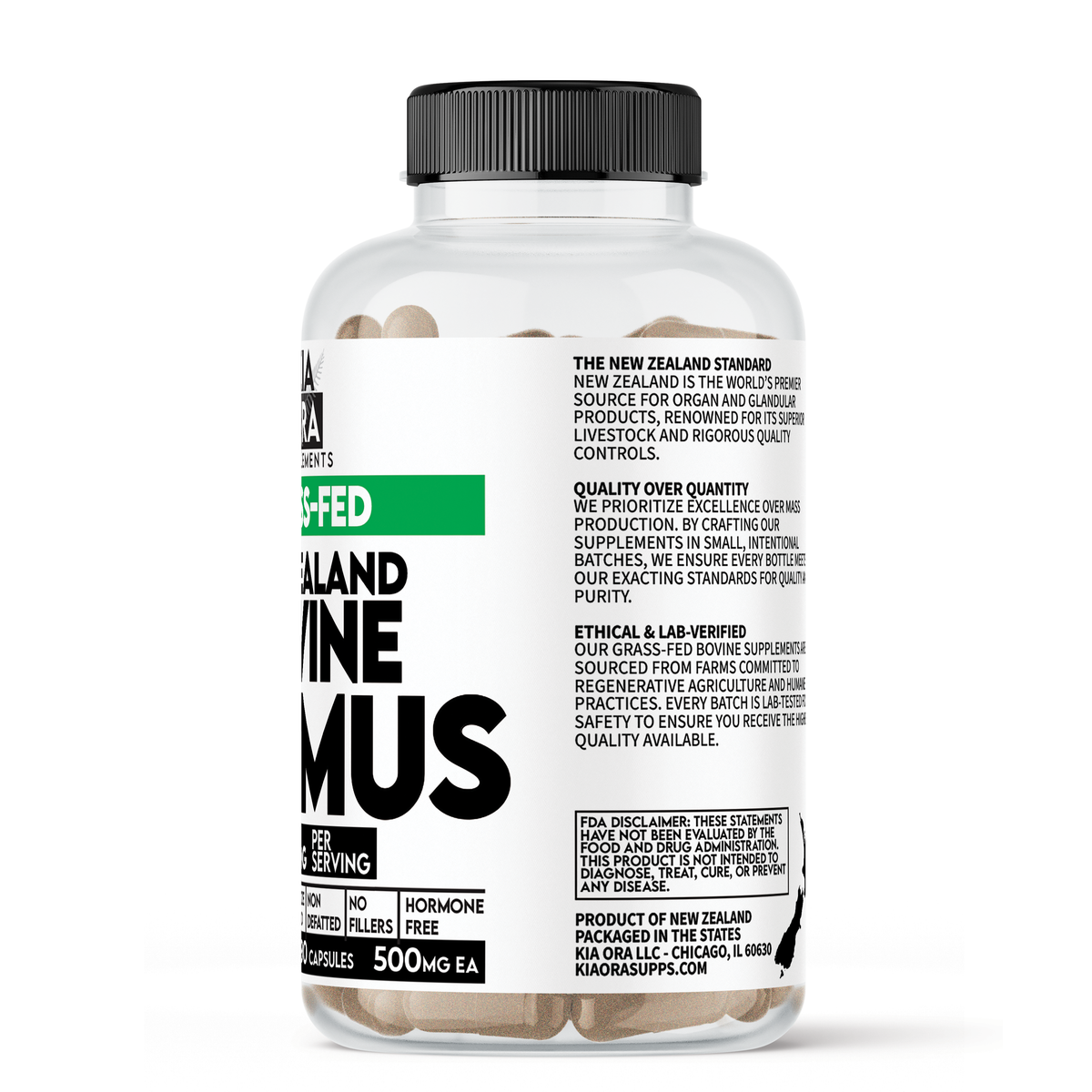 New Zealand Bovine Thymus | 90 Capsules