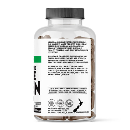 Grass-Fed Bovine Spleen – Heme Iron & Immune Support | Pure Freeze-Dried Organ Supplement for Blood Health & Vitality
